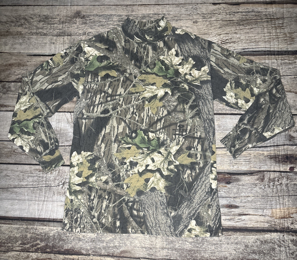 Y2K Jerzees Outdoors Shirt Mens Medium Mossy Oak Camo Long Sleeve